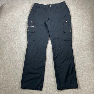 Vintage Lauren Ralph Lauren Cargo Pants Womens Size 6 Black RIpstop